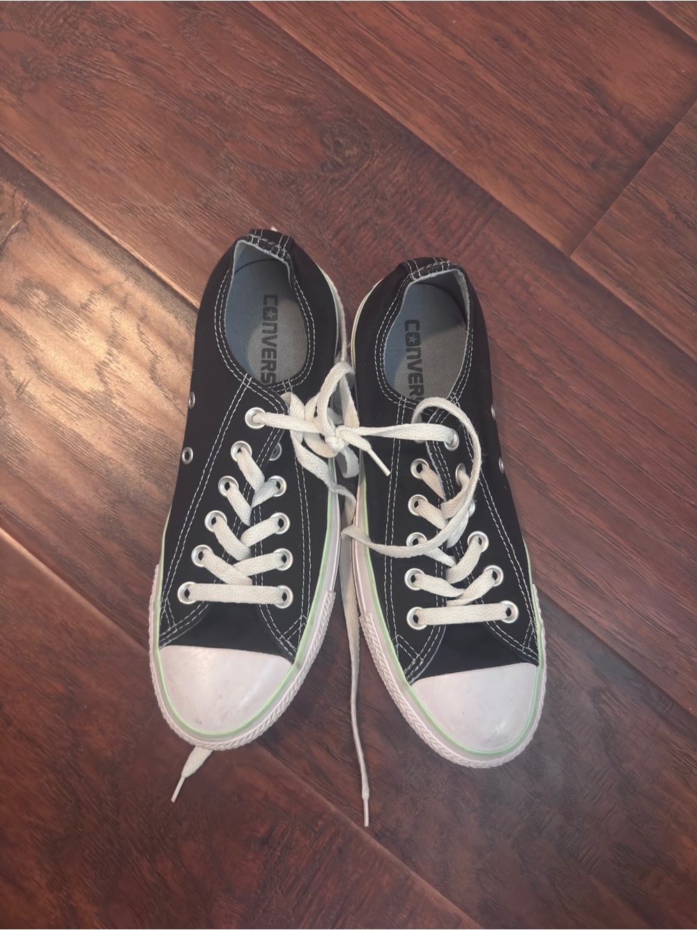 Converse Black Canvas Low-Top Sneakers with White Accents
